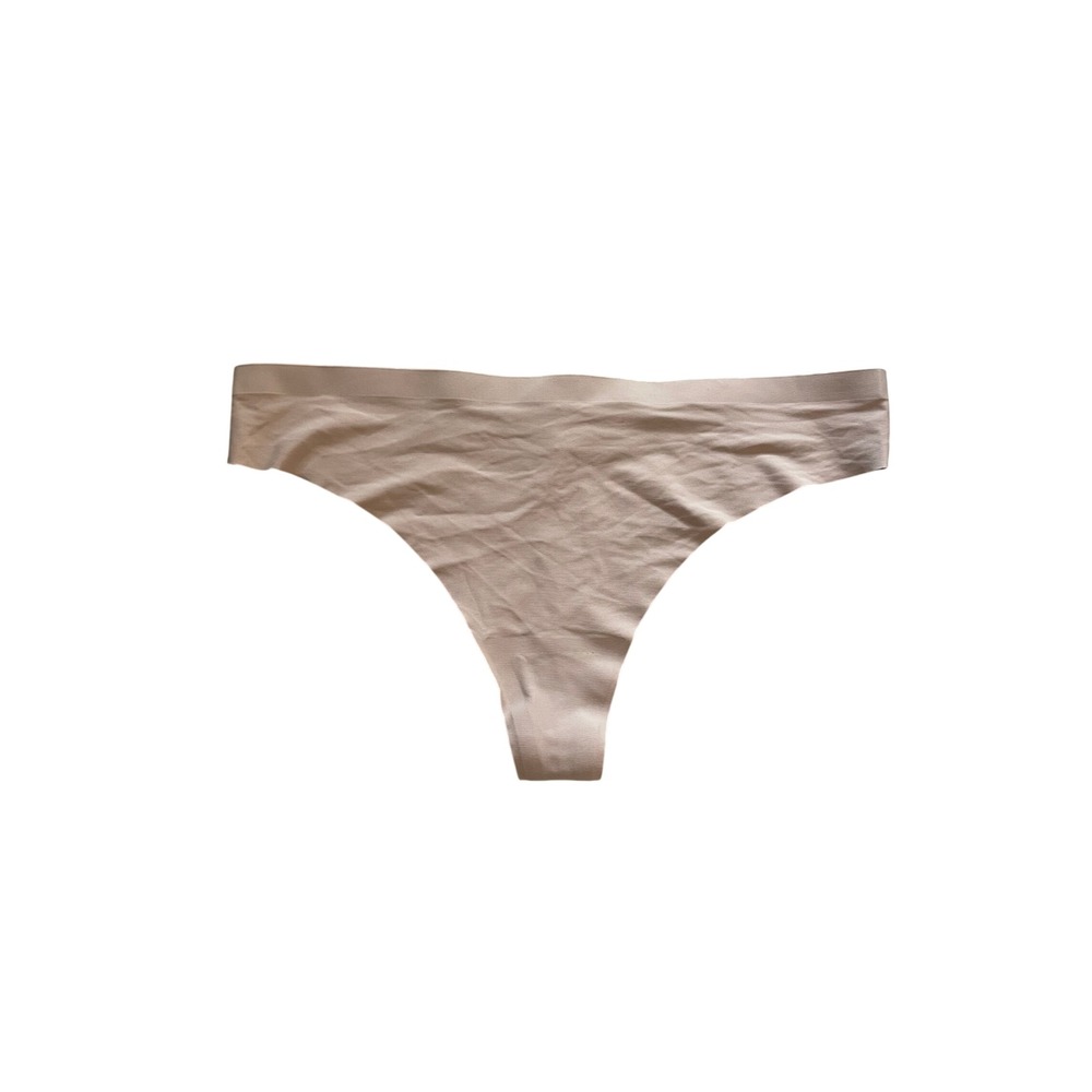 Seamless‎ Nude Thong Underwear with Strappy Back Detail Tan Size M